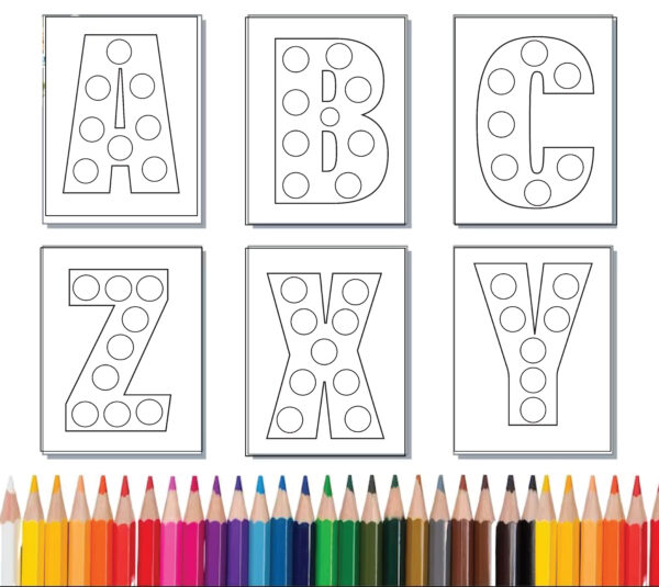 Amazing ABC Coloring book For Preschool , and Kindergarten kids