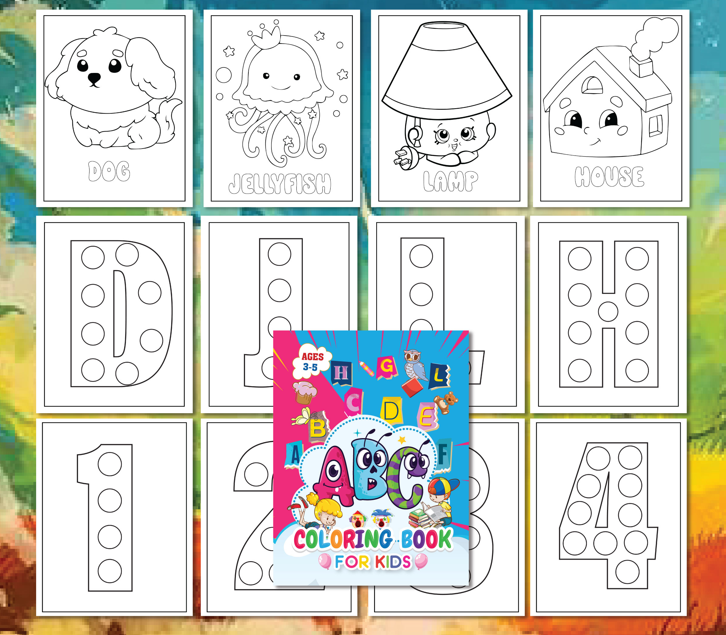 Amazing ABC Coloring book For Preschool , and Kindergarten kids