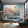 Elegant Colorful 3D Flower Wall Art - Luxury Home Decor-0108