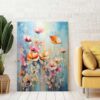 Elegant Colorful 3D Flower Wall Art - Luxury Home Decor-0108