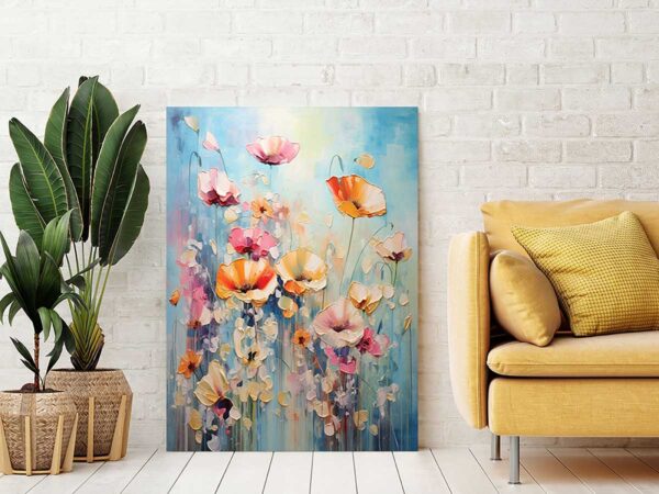Elegant Colorful 3D Flower Wall Art - Luxury Home Decor-0108