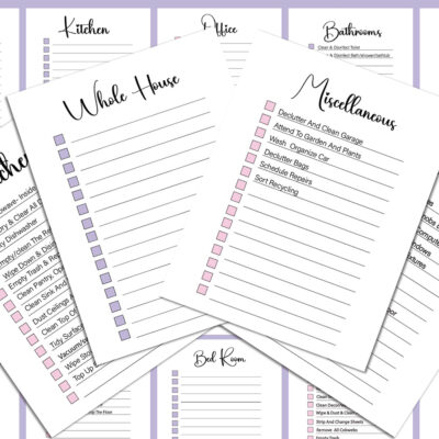 Cleaning Schedule Planner Printable