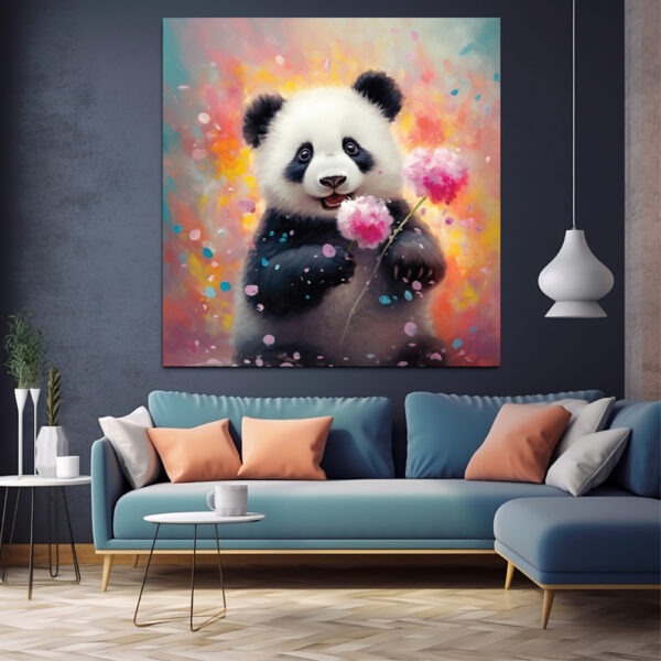 Cute Panda Digital Art Wall Print Set-072