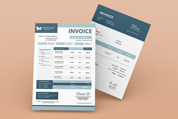 Professional Invoice Template Design