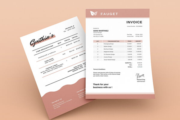 Canva Editable Invoice Template Instant Download