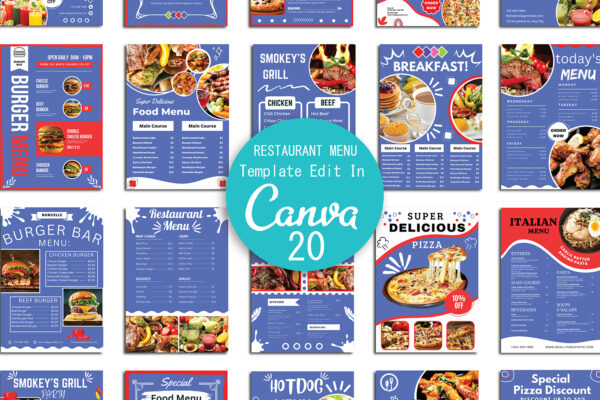 Canva Editable Menu Design