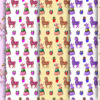Cute Alpaca Seamless Pattern Boho Animal Print, Kawaii Farm Clipart for Sublimation-057