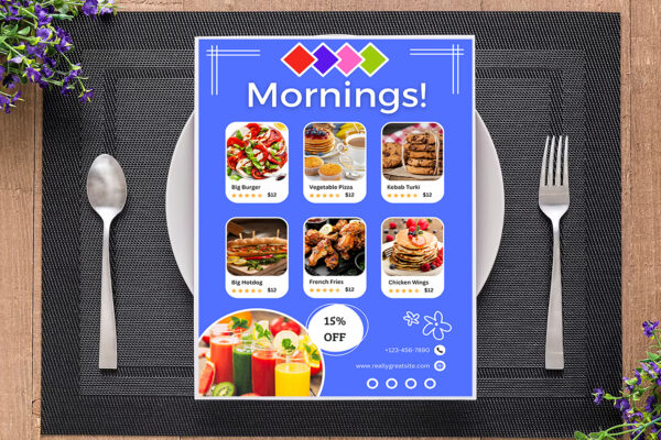Canva Editable Menu Design