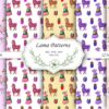 Cute Alpaca Seamless Pattern