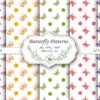Digital Watercolor Spring Floral Butterflies Seamless Pattern File for Commercial Use