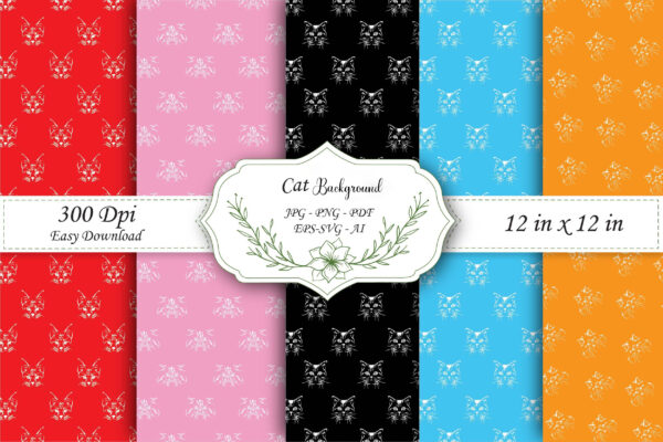 Mockup new cute cats Digital Papers 300 DPI Highest Quality, cute cats scrapbooking, cute cats printable papers designs