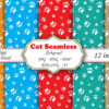Mockup new Pet Paw Print Digital Paper Creative