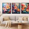 Abstract Flower And Colorful Wall Art
