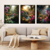 Natural Scenery and Abstract Wall Art Set
