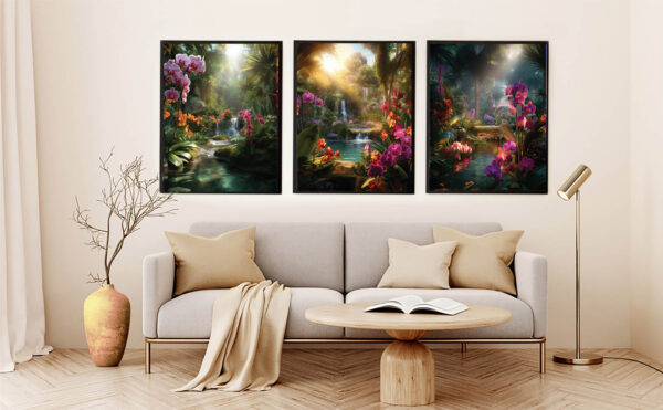 Natural Scenery and Abstract Wall Art Set