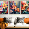 Abstract Flower And Colorful Wall Art