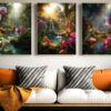 Natural Scenery and Abstract Wall Art Set