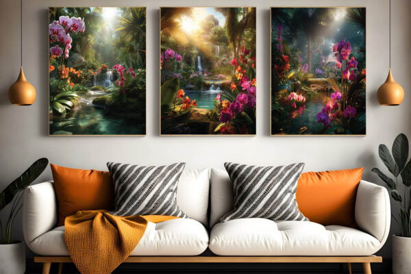 Natural Scenery and Abstract Wall Art Set