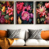 Abstract Flower Wall Art and Natural Blossom