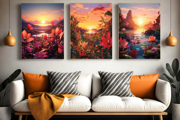 Abstract Colorful Natural Scenery Wall Art