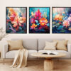 Abstract Colorful Flower Wall Art