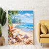 Tropical Sea View Canvas Art, 3D Landscape Wall Decor-088