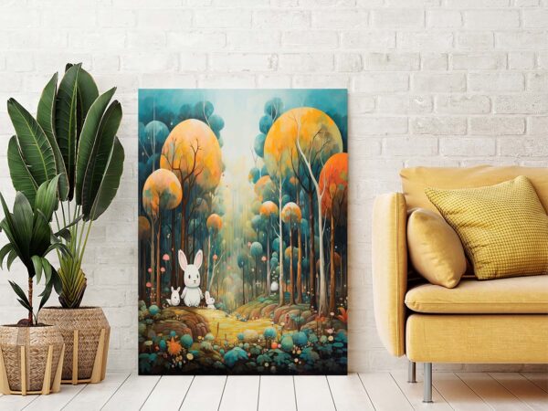 Forest Trees Painting And Canvas Natural Landscape Wall Art-073