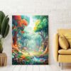 3D Textured Tree Canvas Oil Painting Vibrant Decor Artwork-074