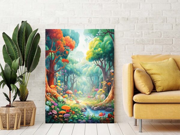 3D Textured Tree Canvas Oil Painting Vibrant Decor Artwork-074