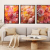 Abstract Flower Wall Art, Natural Blossom  Wall Art
