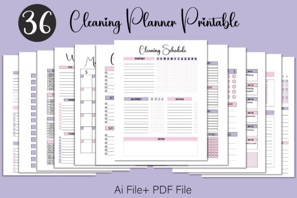 Cleaning Schedule Planner Printable