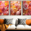 Abstract Flower Wall Art, Natural Blossom  Wall Art