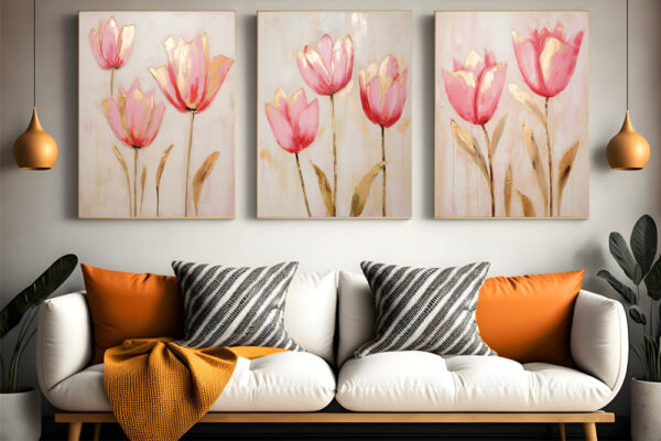 Abstract Flower Wall Art and Natural Blossom