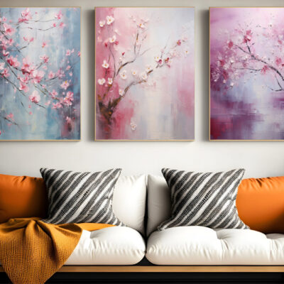 Abstract Flower Wall Art and Natural Blossom
