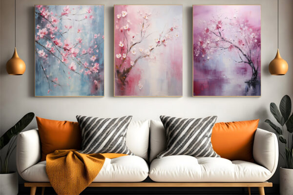 Abstract Flower Wall Art and Natural Blossom