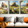 Vibrant Animal Canvas Print Wall Art Set-068