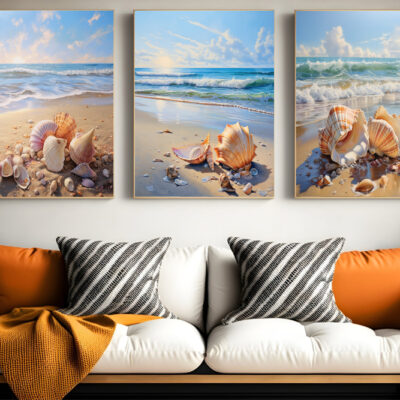 Abstract Sea Beach Wall Art