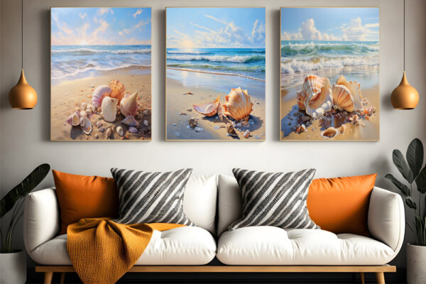 Abstract Sea Beach Wall Art