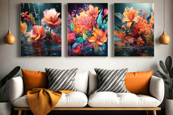 Abstract Floral Wall Art Digital Download