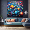 The Space Wall Art with planets