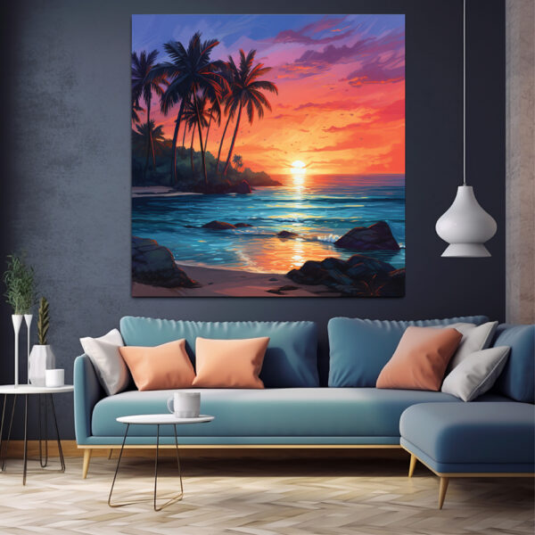 Natural Scenery Wall Art and Abstract Wall Art Set