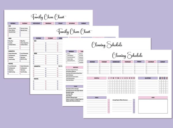 Cleaning Schedule Planner Printable