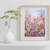 Textured Floral Oil Painting On Canvas Wall Art-090