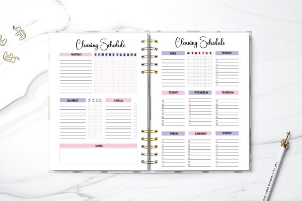 Cleaning Schedule Planner Printable