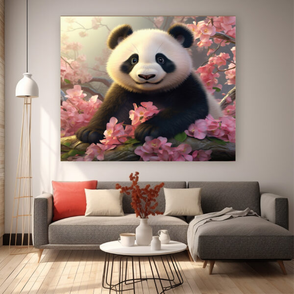 Cute Panda Digital Art Wall Print Set-072
