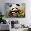 Cute Panda Digital Art Wall Print Set-072