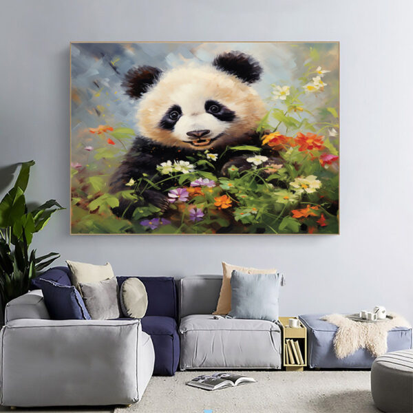 Cute Panda Digital Art Wall Print Set-072