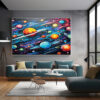 The Space Wall Art with planets
