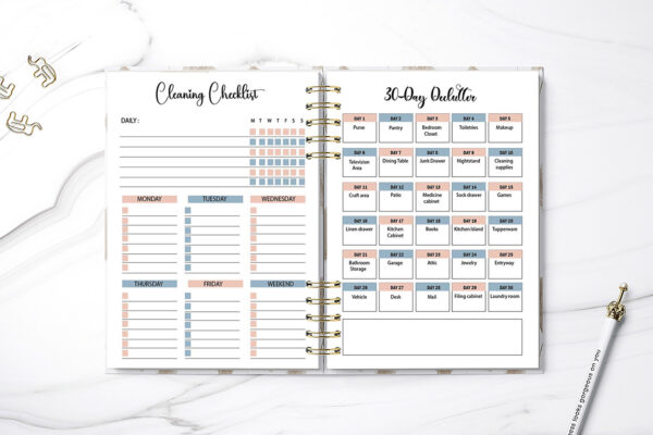 Cleaning Schedule  Planner Printable