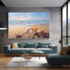 Beach Landscape with Natural Canvas Print Set-066